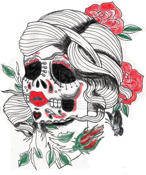 Sugar Design Skull Tattoosugar Design Skull Tattoo