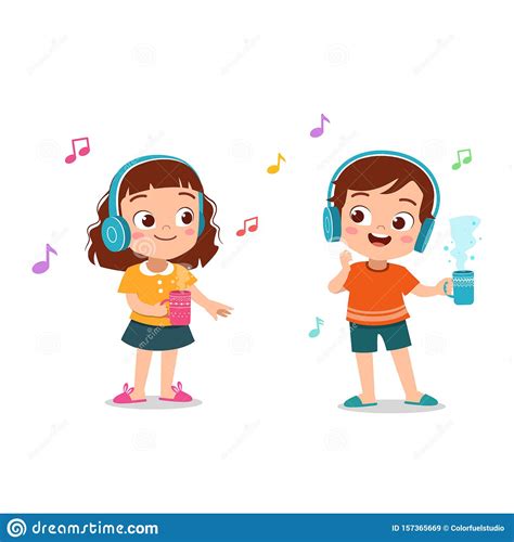 Check spelling or type a new query. Kids Listening To Music Vector Illustration Stock ...