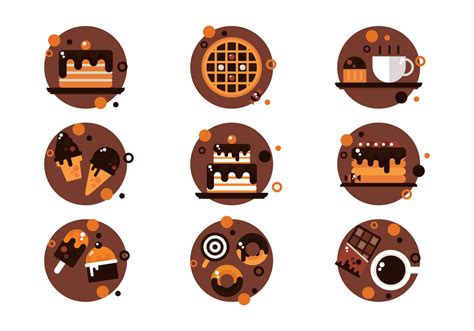 Chocolate Icons Vector 143391 Vector Art At Vecteezy
