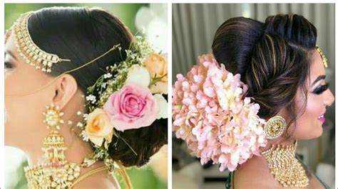 Indian Bridal Stunning Bun Hairstyle Youtube