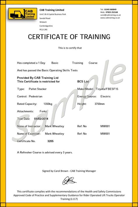 See more of forklift training certification online for trainers on facebook. Free Printable Forklift Certification Cards Ideal Forklift - Free Printable Forklift License ...