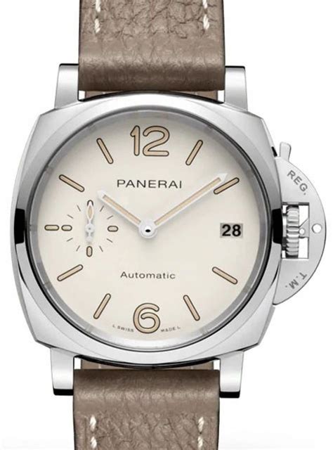 Panerai Luminor Due Piccolo Due Stainless Steel 38mm White Dial Leather