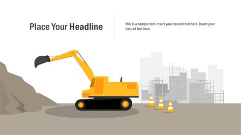 Construction Scene PowerPoint Template SlideModel