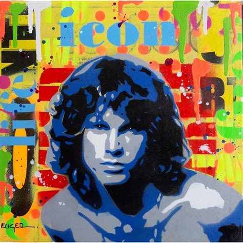Painting Jim Morrison By Euger Philippe Carré Dartistes