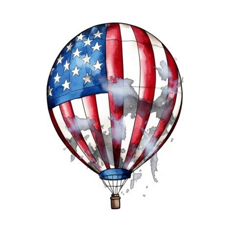 Premium Ai Image Hot Air Balloons With American Flag