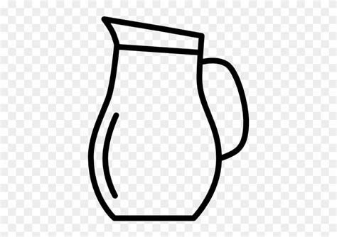 Jug Clipart Clip Water Drawing Pitcher Outline Jar Milk Coloring Jugs