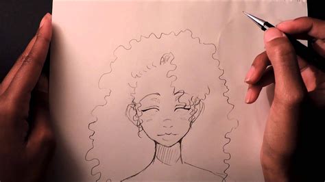 35 Latest Cartoon Curly Hair Afro Black Girl Drawing Mesintaip Buruk
