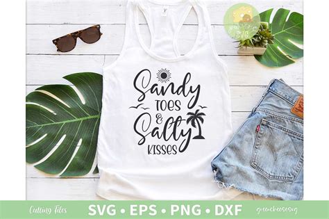 Sandy Toes And Salty Kisses SVG Summer SVG Summer Beach Svg Etsy