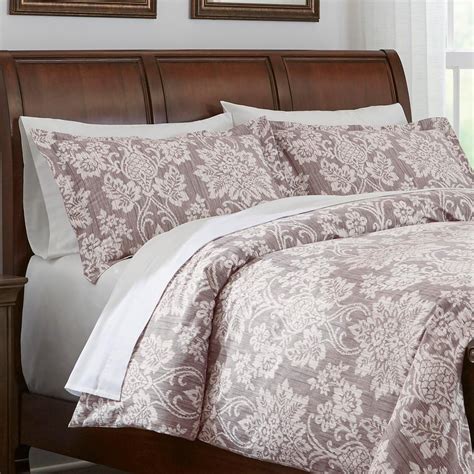 Home Decorators Collection Scarlett 3 Piece Light Brown Damask King