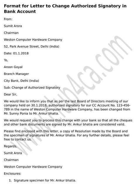 Sample Letter Add Signer Bank Account Kinds Of Skills For Resume | CV