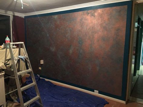 A metallic ceiling might not be the first choice for a connecticut farmhouse, but this space, featuring architecture by douglas c. How to Paint a Faux Copper Feature Wall DIY in 2019 | Faux ...