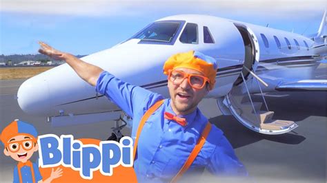 Blippi Explores A Private Jet Airplanes For Kids Educational Videos