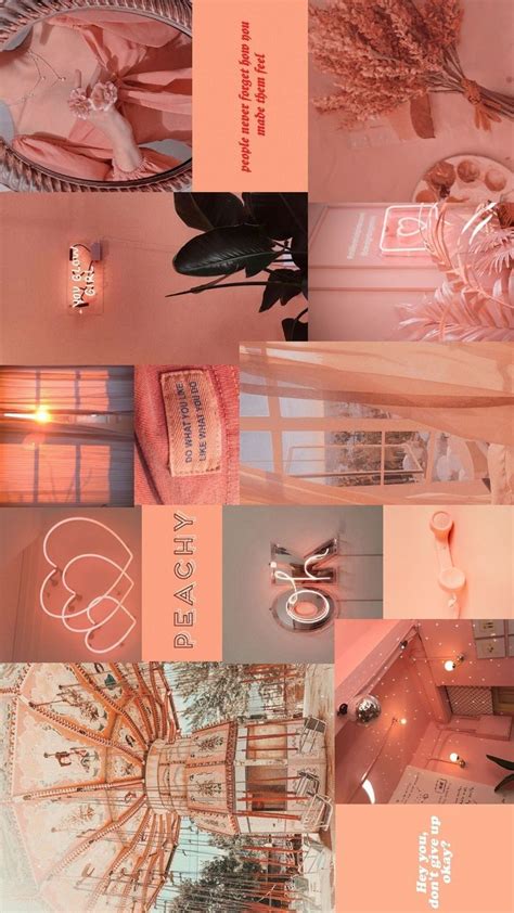 Peach Aesthetic Aesthetic Desktop Wallpaper Aesthetic Collage Vision