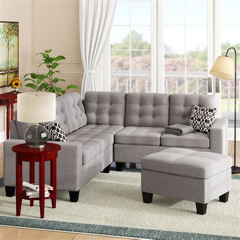 Apartment Size Sectional Sofa Set Baci Living Room