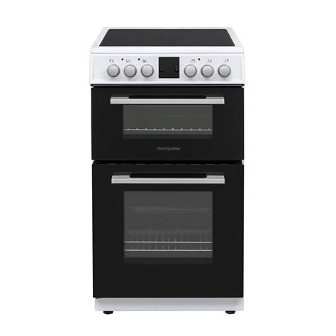 Montpellier MDOC50FW 50cm Double Ceramic Cooker in White - Montpellier