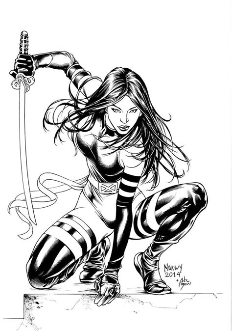 Psylocke By Manny Clark Comic Book Drawing Comic Book Artwork Marvel