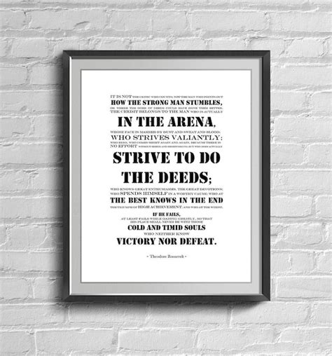 Items Similar To Man In The Arena The Man In The Arena Print Theodore