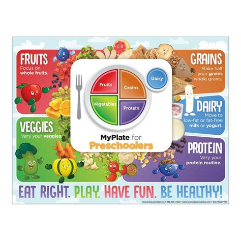 Myplate For Preschoolers Handouts Preschool Healthy Kids Handouts