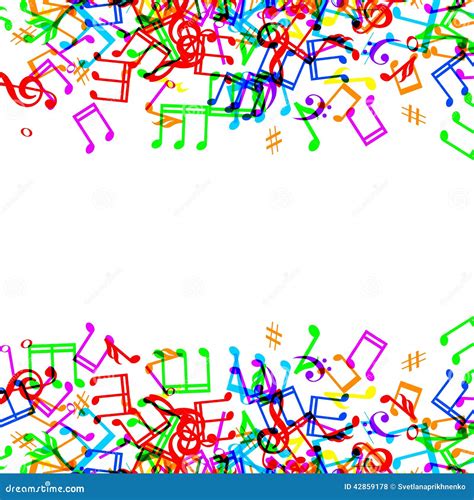 Music Notes Border Stock Vector Illustration Of Graphic 42859178