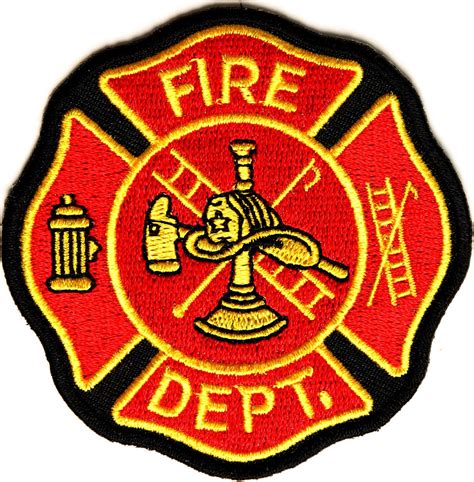 Fire Department Iron On Patch For Firemen