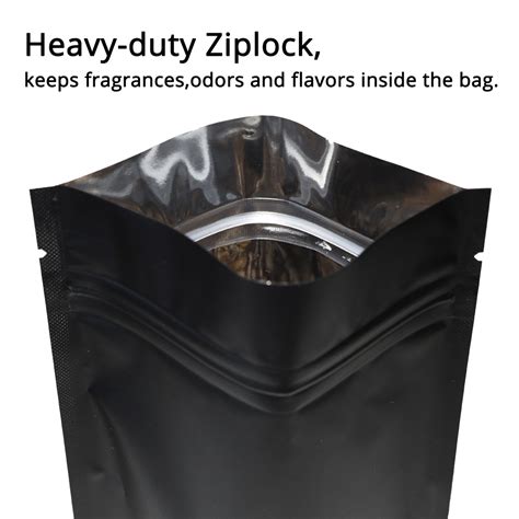 5 out of 5 stars. Assorted Size Matte Black Two Sided Foil Mylar Stand up ...