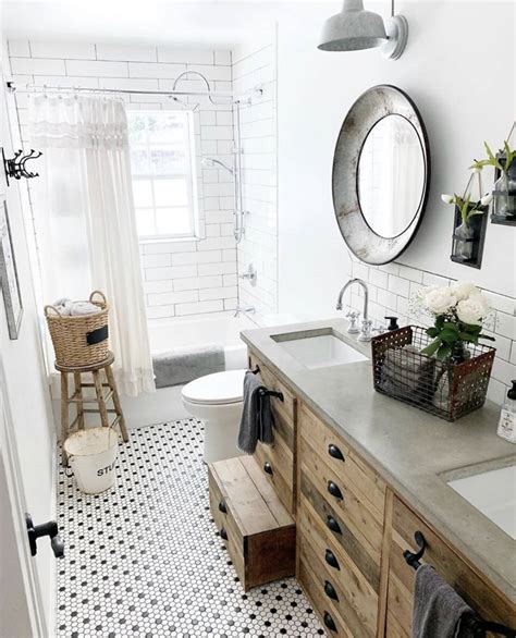 Leaving pipework exposed will add to the casual country feel. The Best Farmhouse Bathroom Decor - Farmhouse Bathroom ...