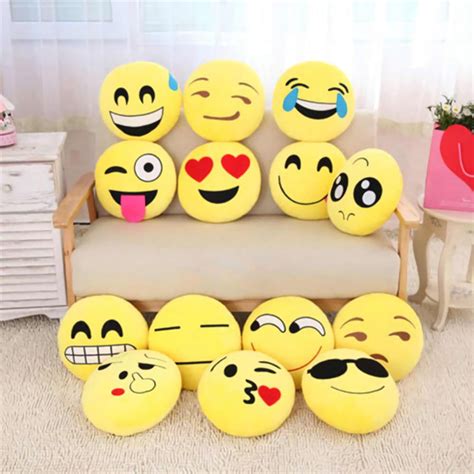 【holiday Ts】12 Inch Emoji Plush Pillow Emoticon Stuffed Cushion For