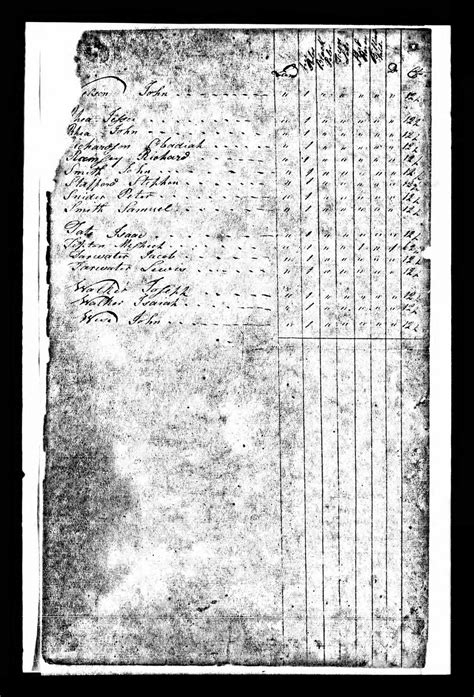 Tax rate of Captain Montgomery's Company for the Year 1801 - Tennessee
