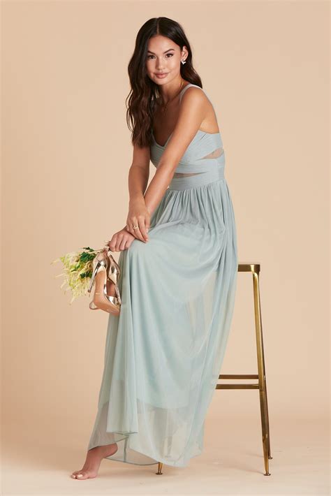 Elsye Bridesmaid Dress In Sage Birdy Grey