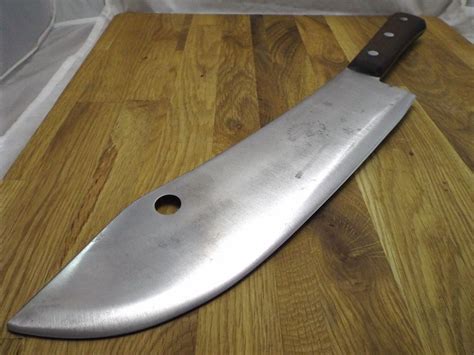 vtg village blacksmith buffalo skinner lamb splitter butcher knife carbon steel butcher knife
