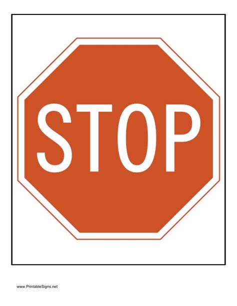 Printable Stop Sign Template Free Printable Signs Stop Sign Free