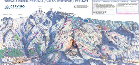 Bergfex Pistenplan Valtournenche Panoramakarte Valtournenche Karte