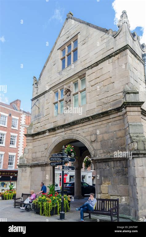 The Old Market Hall In The Square In The Centre Of Shrewsbury