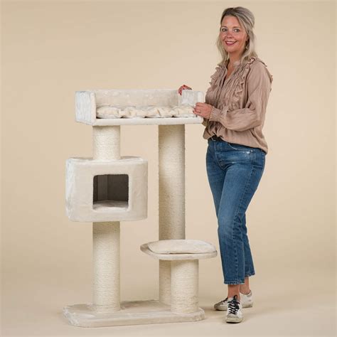Buy Cat Tree For Large Cats Devon Rex Beige Xxl Extra Big Breed Trees Scratch Post And Adult