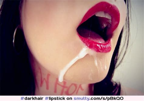 Lipstick Cumshot Darkhair