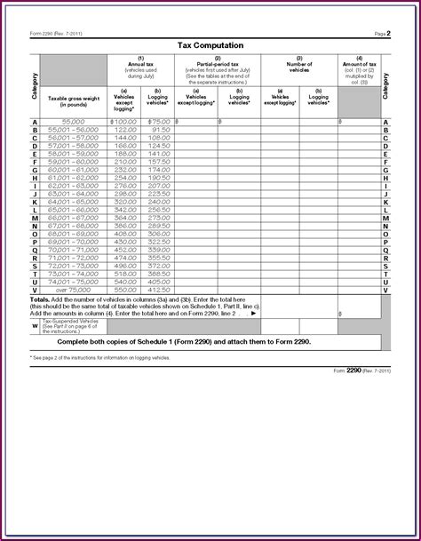 Instructions For Form 2290 Schedule 1 Form Resume Examples Qj9ep5g2my