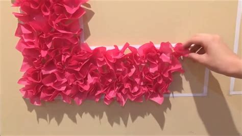 Diy Room Decor Tissue Paper Heart Wall Art Youtube