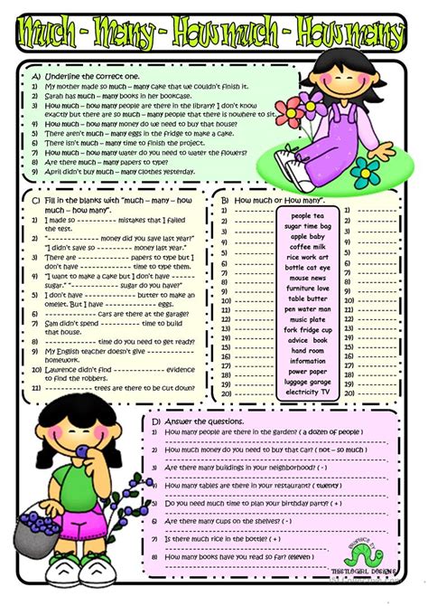 HOW MUCH&HOW MANY worksheet - Free ESL printable worksheets made by ...