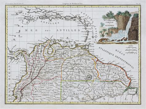 Carte géographique ancienne de la Guyane cartes livres anciens