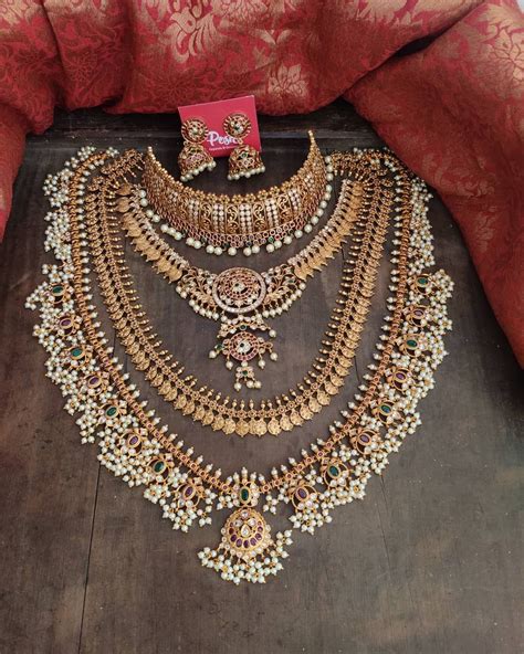 South Indian Bridal Jewellery Set ~ South India Jewels Indian Bridal Jewelry Sets South