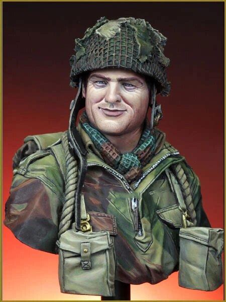 1 10 Resin Bust Building Kit British Airborne Division Paratrooper Ww2 Resin Bust Airborne