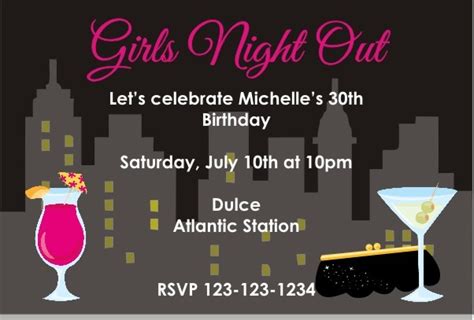 Girls Night Out Invitations