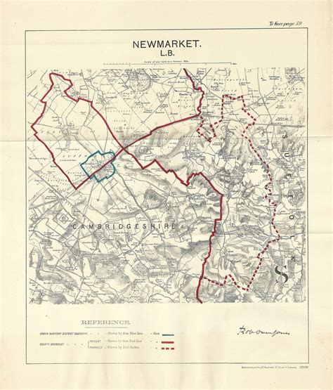 Newmarket Antique Map Ordnance Survey 1888 Frontispiecemaps