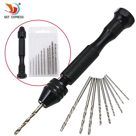 10 In 1 Mini Twist Drill Bit And Micro Aluminum Hand Drill Bit Keyless