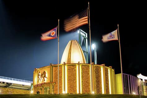 Pro Football Hall Of Fame At Night Canton Ohio Photograph By Gregory
