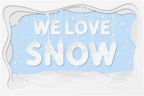 We Love Snow Text Stock Vector Illustration Of Circular 105355818