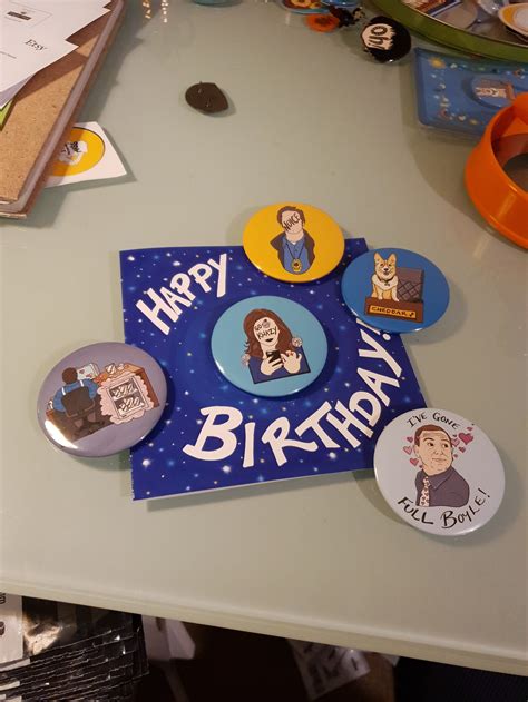 Brooklyn Nine Nine Birthday Cards With Button Badge Of Your Etsy