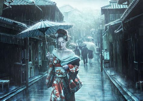 Japanese Geisha Art Wallpapers Top Free Japanese Geisha Art