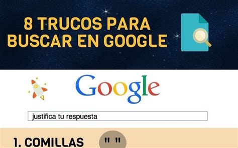 8 sencillos trucos para mejorar tus búsquedas en Google infografía