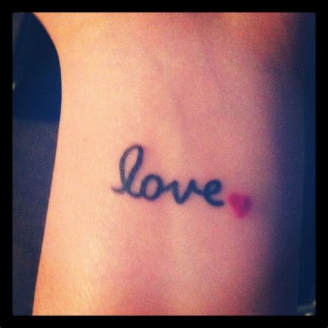 Small Love Tattoo On Wrist Love Wrist Tattoo Meaningful Wrist
